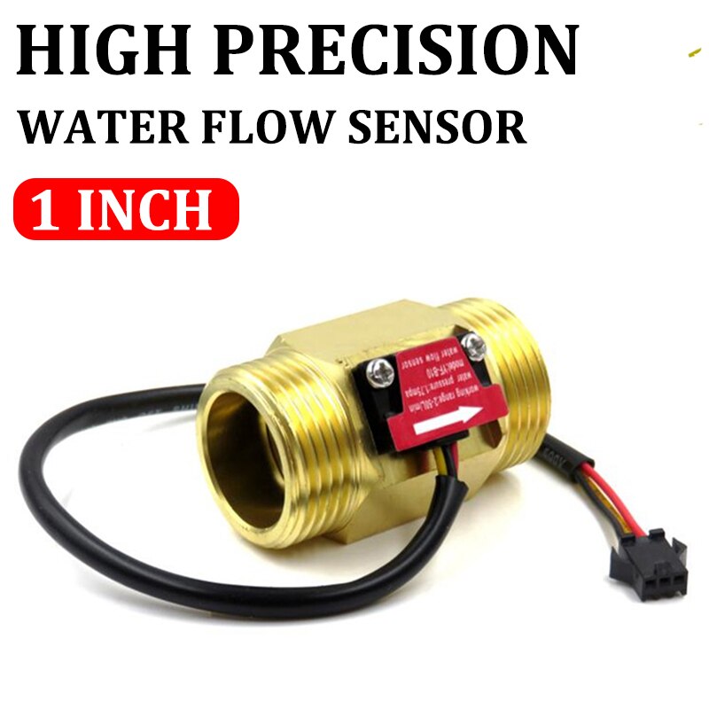 Wasser Fluss Sensor Hall Sensor Schalter Flow Meter Wasser Flow Sensor DN25 Messing Wasser Meter Industrielle Flowmeter1 Zoll DC 5-15V