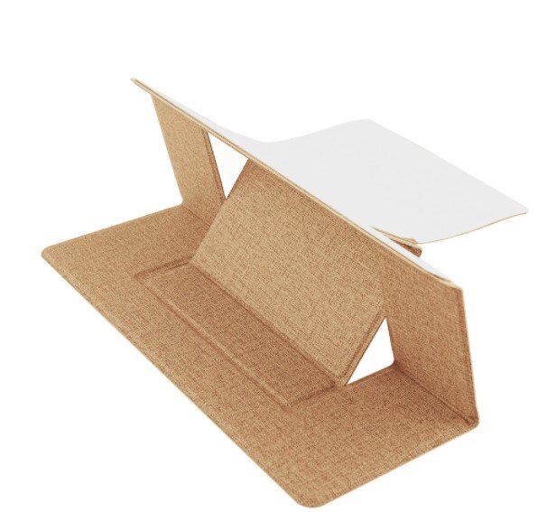 Stativ justerbar hopfällbar bärbar stativ bekvämlighetsdyna datorprylar för ipad macbook laptop: Guld-