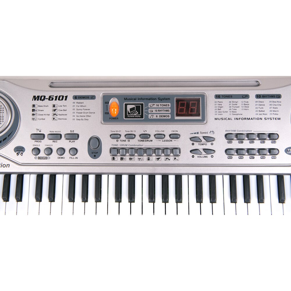 Organe électrique, clavier à musique électronique de 61 touches, avec Microphone, Instrument Musical, outil éducatif préscolaire pour enfants