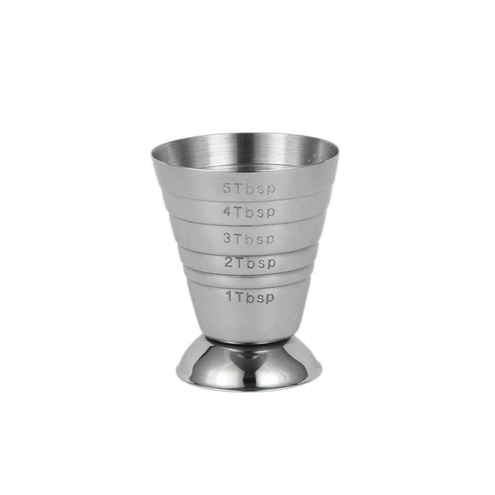 Rustfrit stål cocktail jigger 75ml bar jigger måle spiritus shot kop drink mixer måler bartender værktøj: Default Title