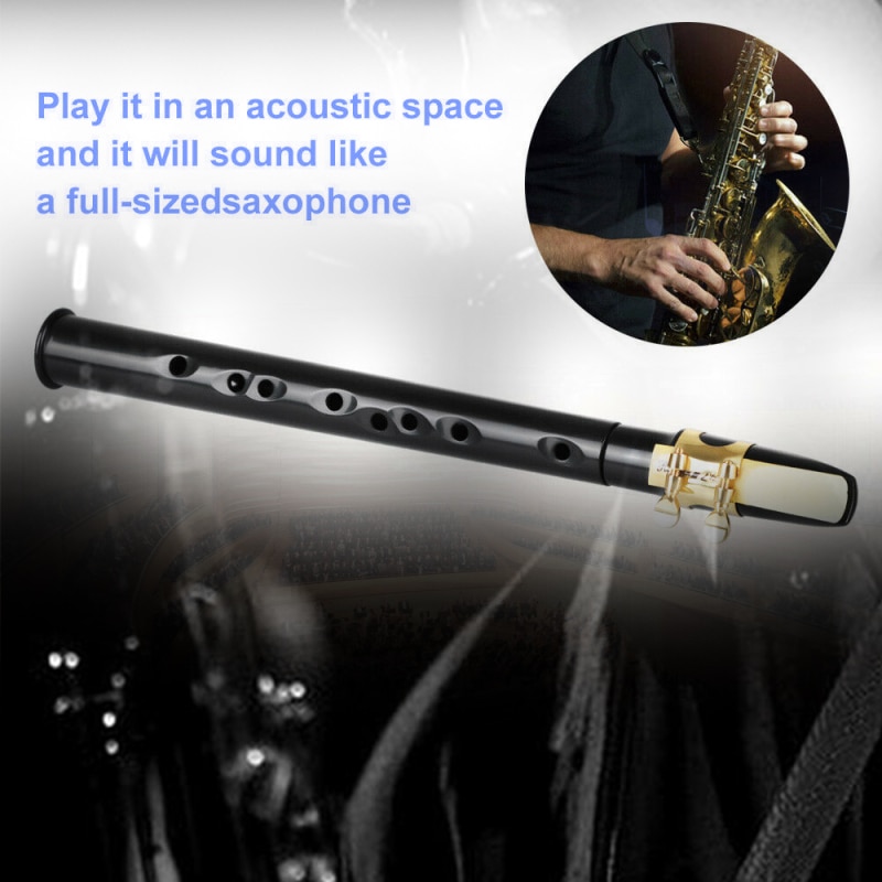Draagbare Mini C Key Saxofoon Abs Lichtgewicht Sax Zwart Muziekinstrument Professionele Pocket Saxofoon Voor Beginner Kids