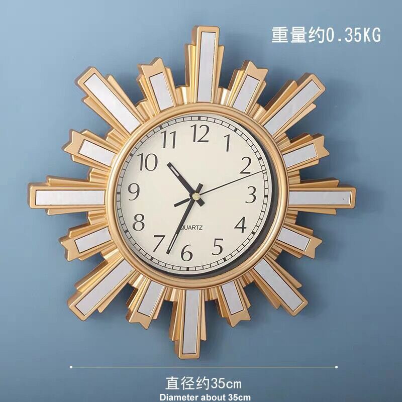 3D wall clock modern Sun Art Decorative Dome Round Watch Bell clocks home decor birthday: 4