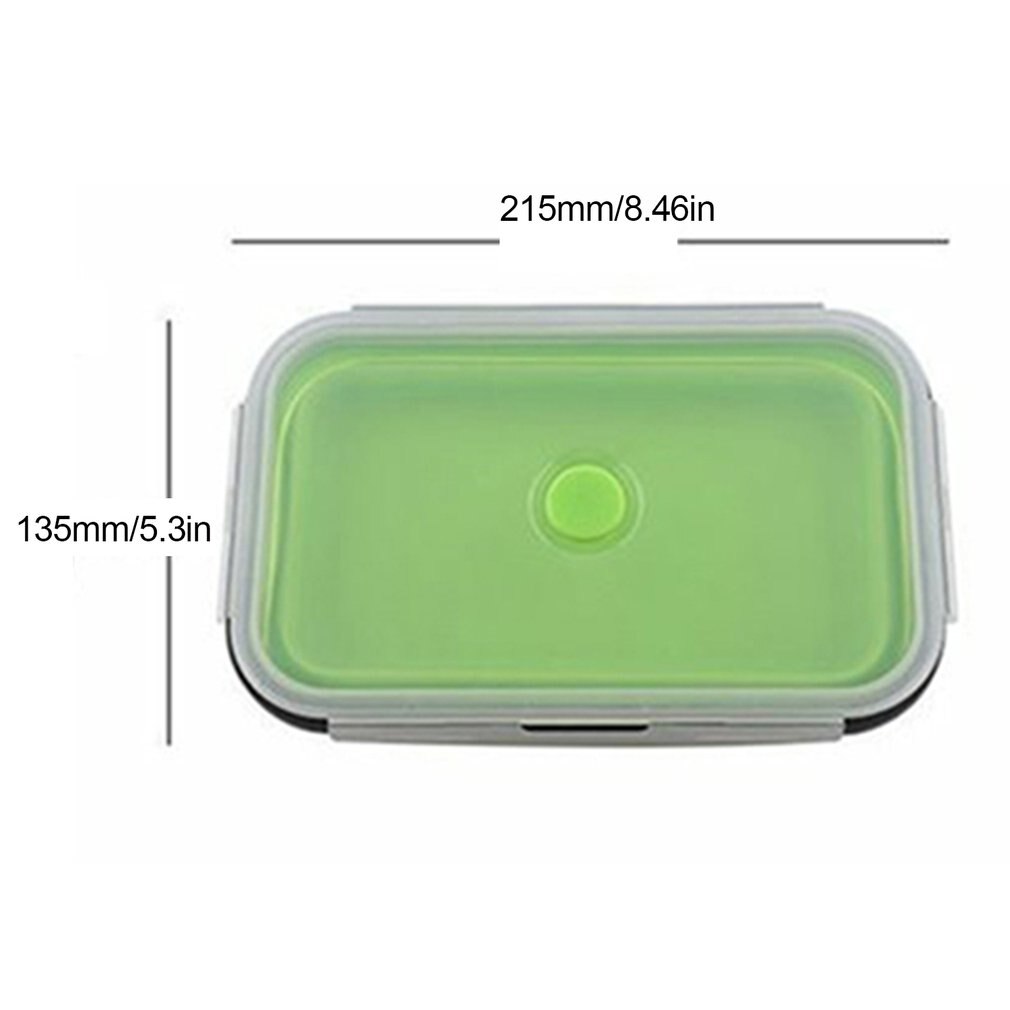 Lunch Box Silicone Folding Microwave Bento Box Outdoor Travel Picnic Lunch Box Folding Food Storage Container