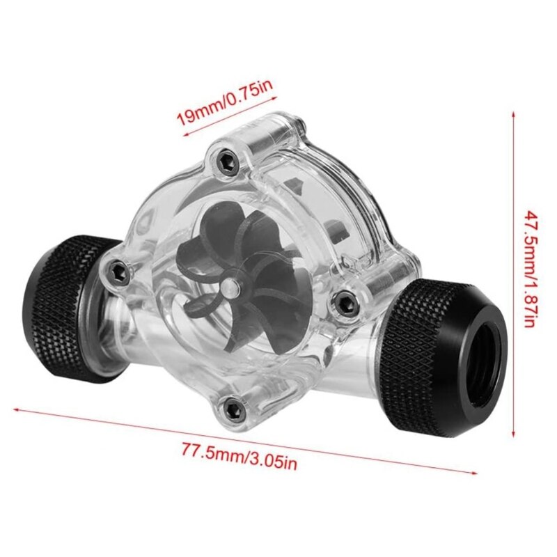 F3MA 8 Impellers Turbine Digital Electronic Flow Meter Indicator for Liquid Cooler