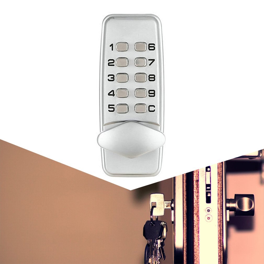 OS380S first generation mechanical code lock silver Zinc alloy Waterproof and rustproof Courtyard door lock