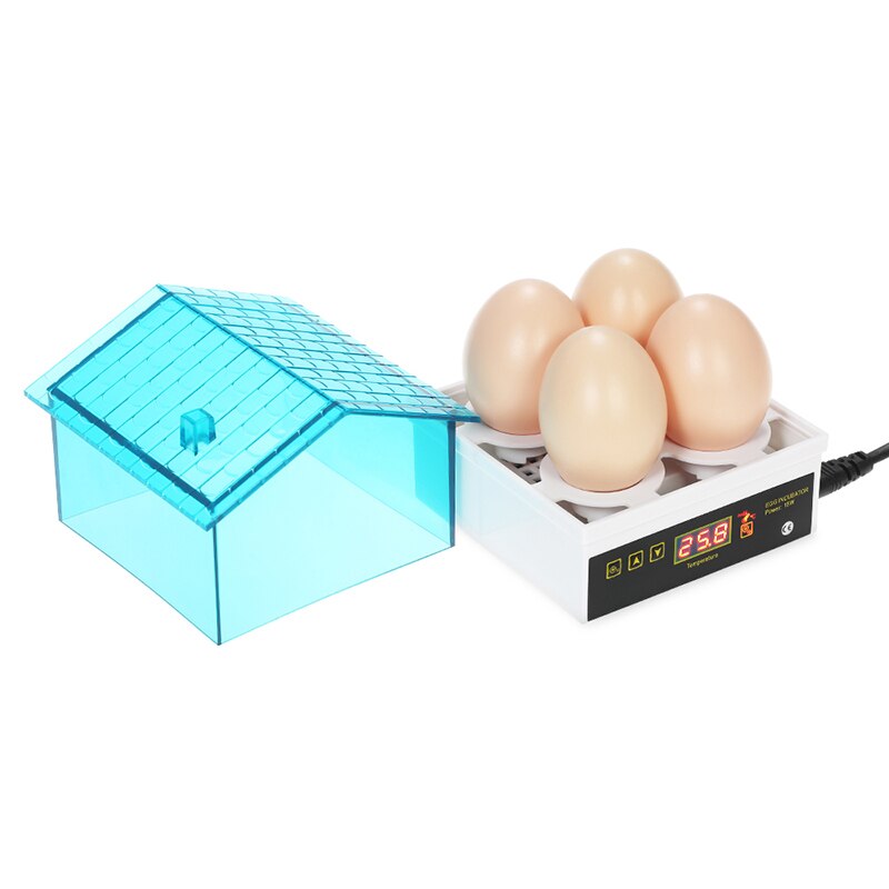Automatic Digital HHD 4 Eggs Incubator Mini Hatcher Machine Poultry Fully Household Egg Hatching Breeding Machine Small Brooder