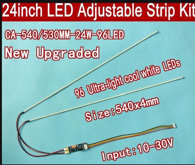 5sets of Universal LED Backlight Lamps Update kit For LCD Monitor Strips Support to 24'' 540mm