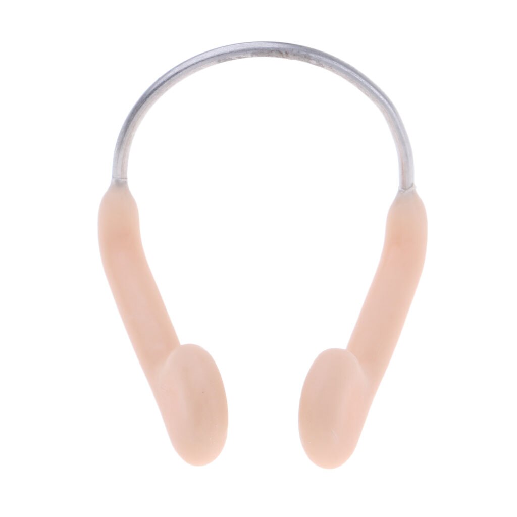 Pince-nez en Gel de silice, accessoires de plongée avec étui Transparent/cadre Mental pour adultes/hommes/femmes, chair