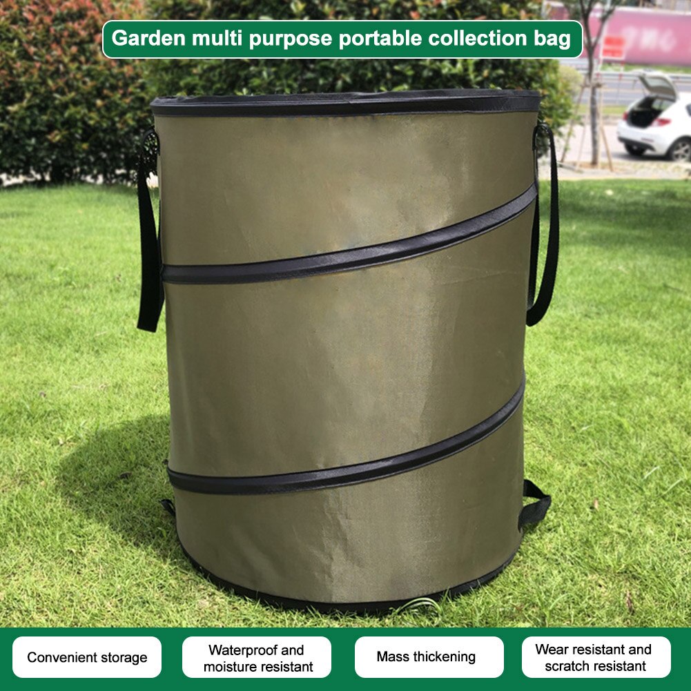 Oxford klud hjem affald sammenklappelig container havearbejde frigivelse spænde vandtæt 10 gallon yard blad skraldespand kan genanvendes