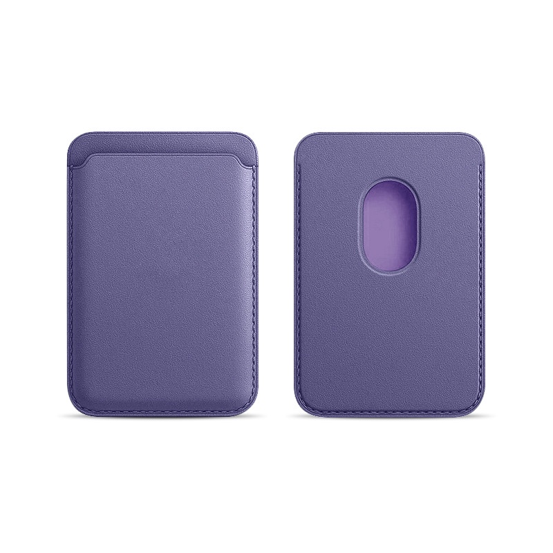 Cartera MagSafe magnética - Funda tarjetero de cuero PU para iPhone 12/13/14/15/16, accesorio MagSafe delgado con almacenamiento de tarjetas ​: Azul marino