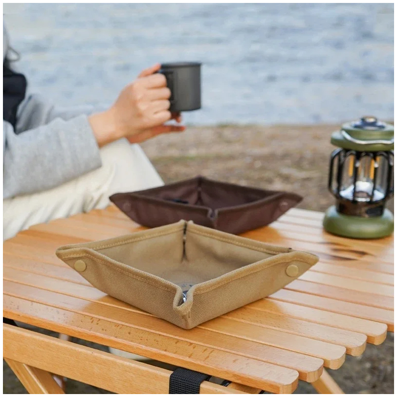 1pc Portable Camping Organizer Tray - Compact Home and Travel Storage Box for Clutter-Free Camping