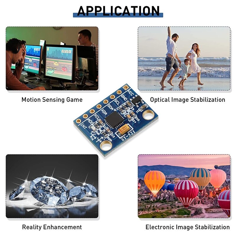 4 X GY-521 MPU-6050 MPU6050 6DOF Module 3 Axis Gyroscope 3 Axis Accelerometer For Raspberry Pi And For Arduino Projects