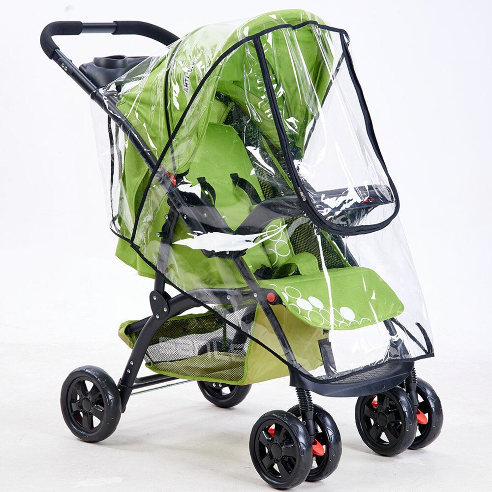 Waterproof Rain Cover Transparent Wind Dust Baby Strollers Pushchairs Raincoat S/M/L Shield Zipper Open Stroller Accessories