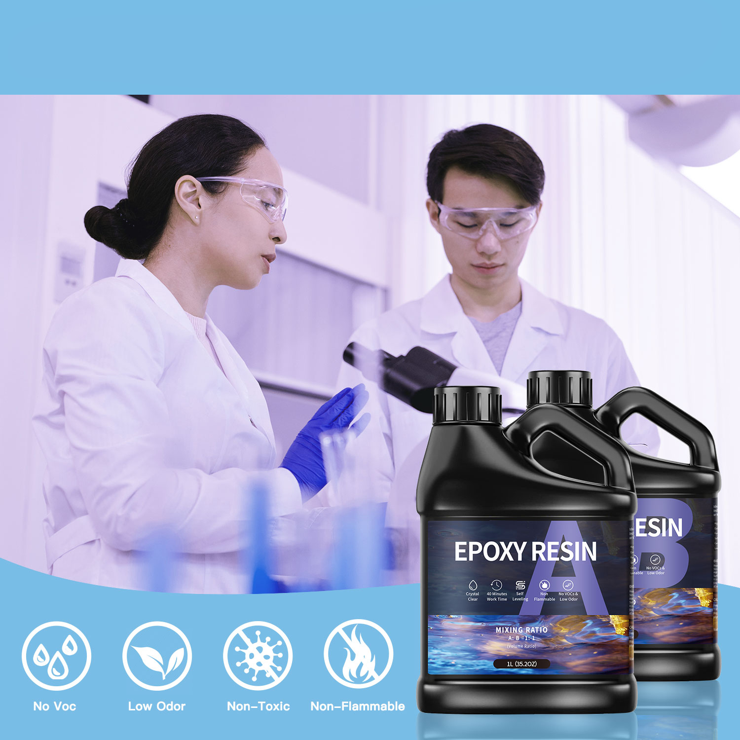 500g/1000g AB Epoxy Resin Glue High Clarity Fast Drying Adhesive High Hardness DIY Supplies For Resin Glue Jewelry Making