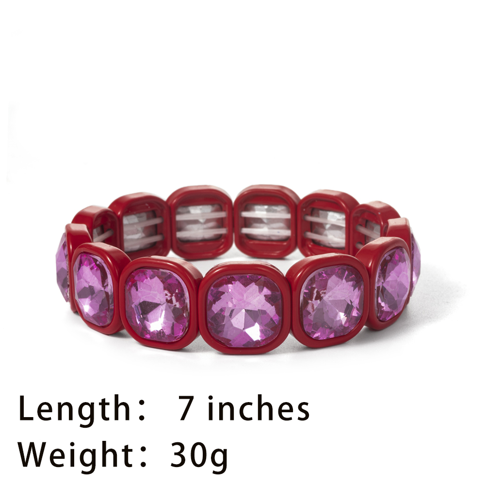 Pulseras de cuentas de cristal de invierno para mujer, pulseras elásticas de cuentas coloridas, joyería brillante bohemia hecha a mano, 2024