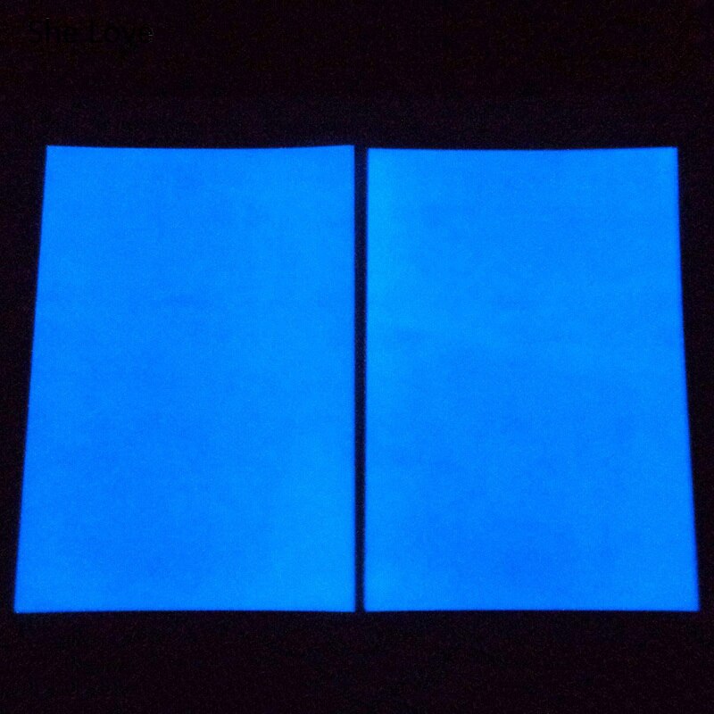 Chzimade 1Pcs A4 Glow In The Dark Inkjet Printer Paper Sticker Home Decor Luminous PET Film Decorative Wall Paper Crafts