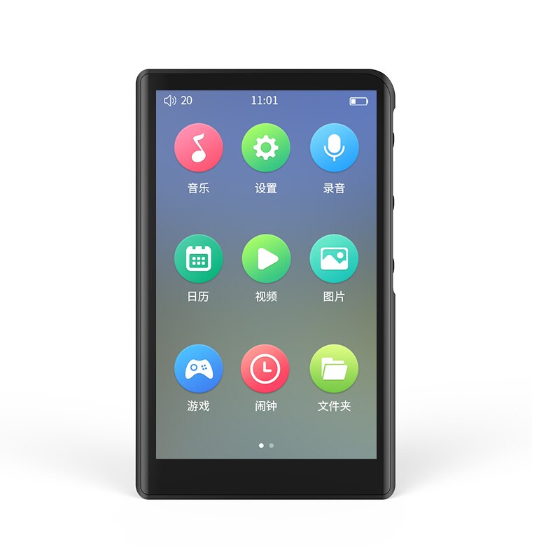 RUIZU H9 Metal MP4 Player Bluetooth 5.0 Built-in Speaker 3.8inch Full Touch Screen Support FM Radio,Recording,Video,E-book