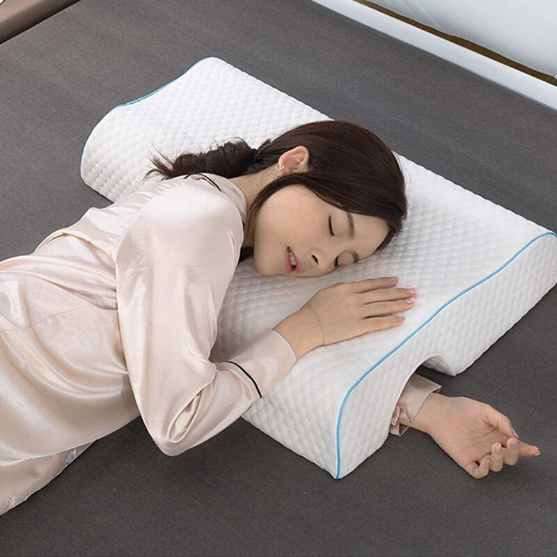 Almohada de espuma viscoelástica para parejas, almohada para abrazar, antipresión, para dormir de lado, ropa de cama