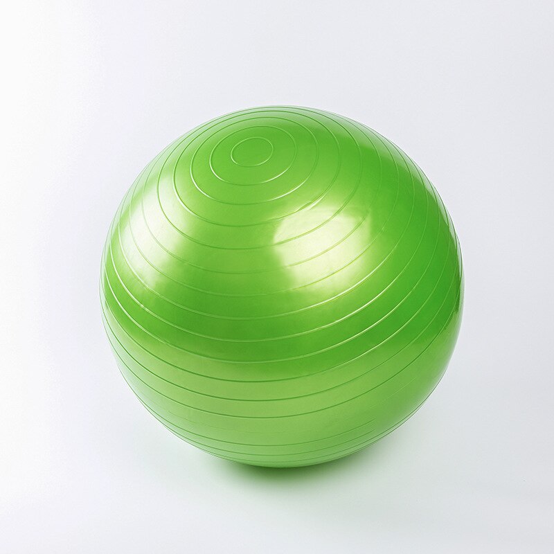 PVC tasteless yoga balance ball fitness shaping hip correction sitting posture stovepipe training thickening fitness ball: green