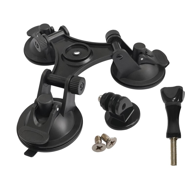 Auto voorruit drievoudige vacuüm zuignap houder voor gopro hero 8/7/6/5/4/3/3+/2/1 xiaoyi  sj4000 sj5000 sj7000: C