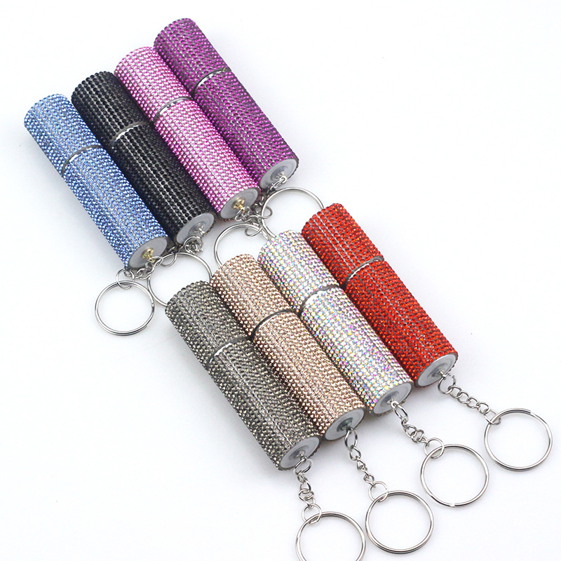 10Ml Diamant Parfum Fles Strass Lege Spuitfles Reizen Draagbare Pers Subbotteling Met Sleutelhangers Vrouwen Sieraden Cadeau