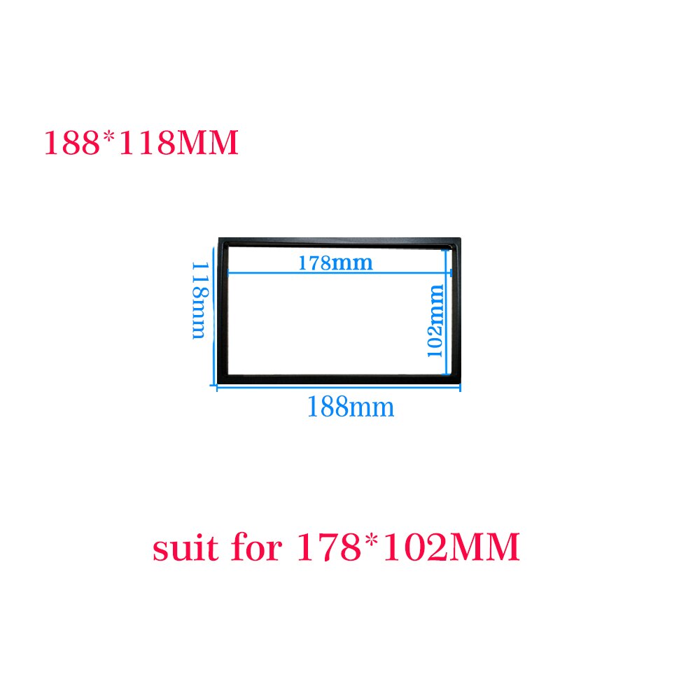Frame 2 Din Car Radio MP5 Installation Kit Mounting Accessories Holder Support 2 Bracket 4 Screw Quick Installation Tools: White