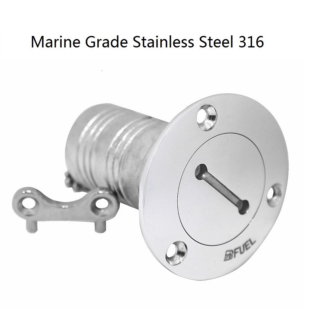 316 Roestvrij Staal 38Mm Dek Vullen Filler Met Sleutel Gas Diesel Brandstof Afval Water Marine Boot Dek Filler