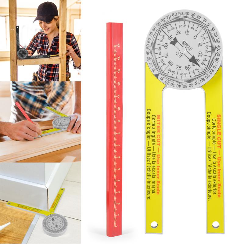 1PC Miter Saw Protractor ABS Digital Protractor Ruler Inclinometer Protractor Miter Saw Angle Level Meter Measuring Tool