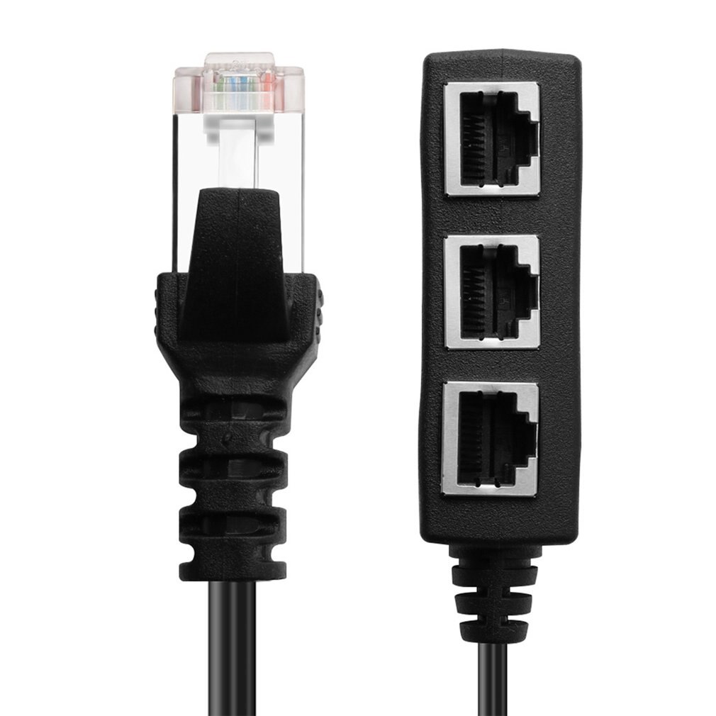 RJ45 Ethernet Kabel Adapter Splitter 1Male Naar 3 Vrouwelijke Poort Lan Netwerk Plug 3in 1 Adapter Netwerk Accessoires