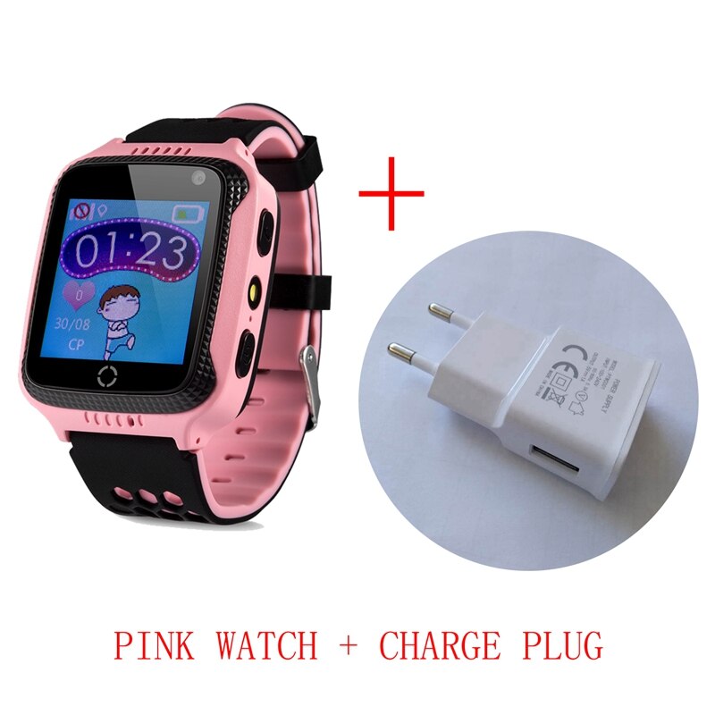 Wonlex Smart-Watch con GPS per localizzatore di posizione per bambini monitoraggio della posizione dei bambini orologio della fotocamera GW500S posizione anti-smarrimento del bambino: Pink and Plug