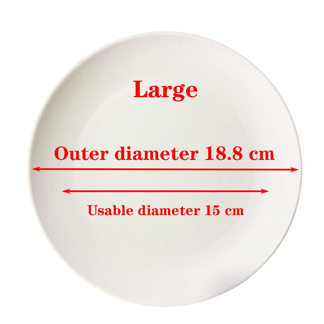 Soucoupes pour plantes 6 pouces, plateaux en plastique, pots de fleurs robustes et durables, soucoupes pour intérieur et extérieur, 3 pièces: 18.8cm White