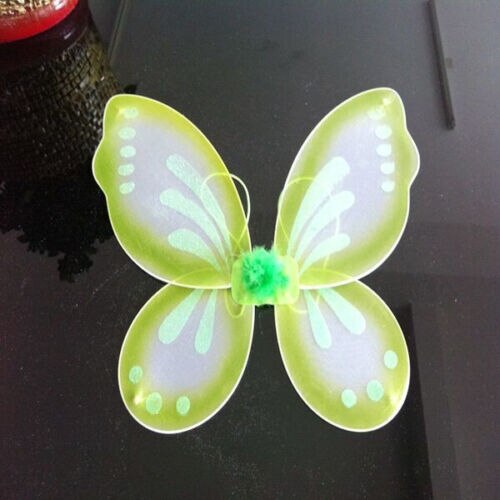 18x19 Princess Angel Fairy Wings Butterfly TinkerBell Pixie Dress Up Costume 10 Kinds Colors: Lime