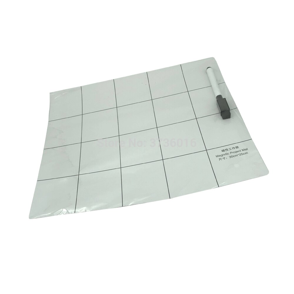 Magnetische rubberen mat 25*30cm maten voor lcd-reparatie magnetische mat met pen