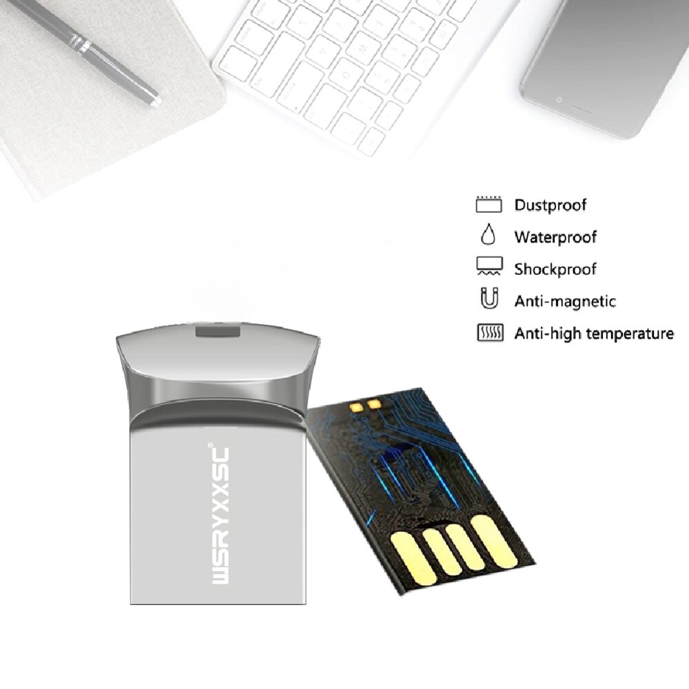Wsryxxsc Mini Usb Flash Drive Waterdicht Flash Drive 64Gb 32Gb 16Gb 8Gb 4Gb Hoge Snelheid usb Flash Real Capaciteit Flash Card Usb