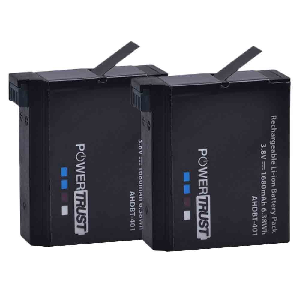 Powertrust 4 Stuks 3.8V Ahdbt 401 1680Mah Voor Go Pro AHDBT-401 AHDBT401 Li-Ion Digitale Camera Batterij Voor Gopro 4 Hd Hero 4 Hero4: 2B