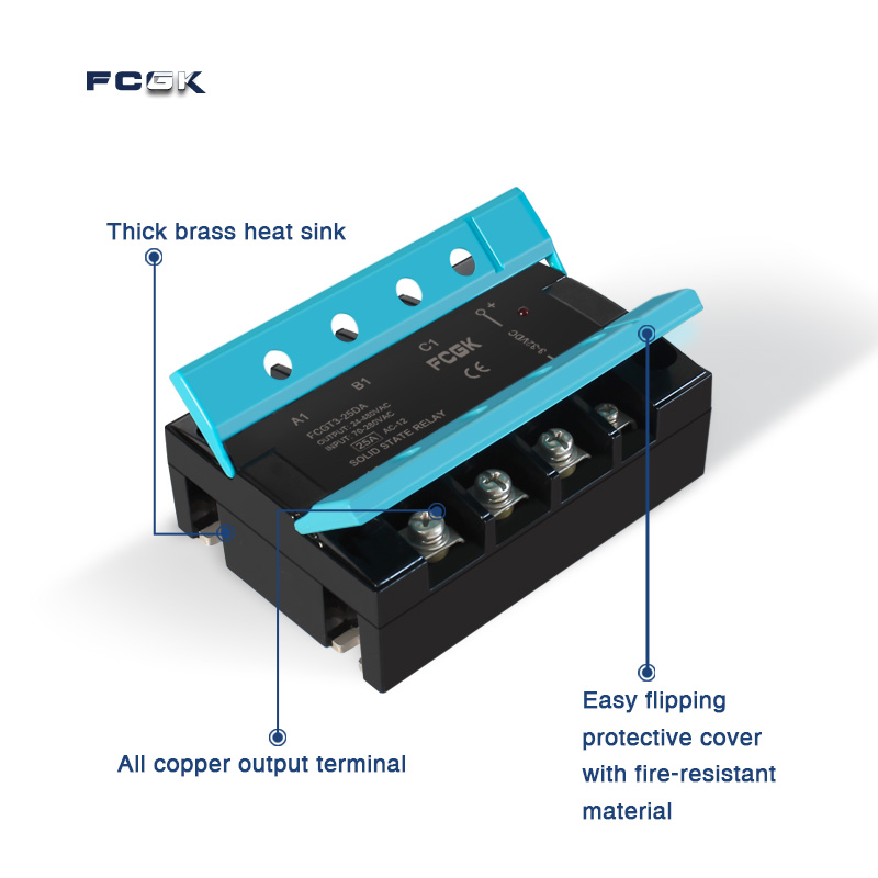 Da Drie Fase Solid State Relais 25A 40A 100A Dc Naar Ac 3 Fase Ssr 3-32V Dc controle 24-480V