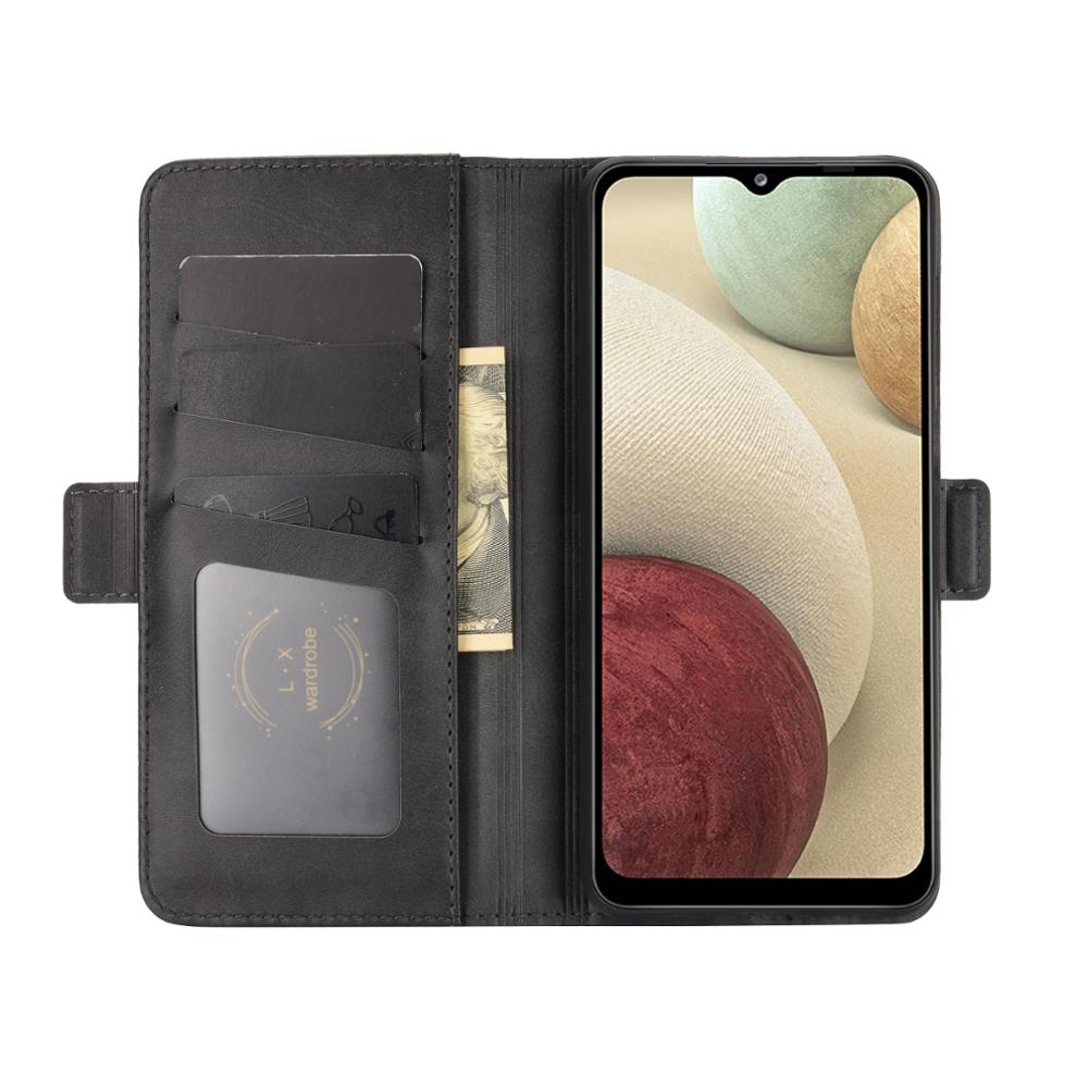 Hülle für samsung galaxy  a12  a12 leder-klapphülle im vintage-stil mit magnetverschluss