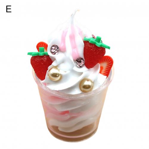 LLavero de simulación de pastel de fresa, colgante, correa de teléfono móvil, accesorios de bolsa: E
