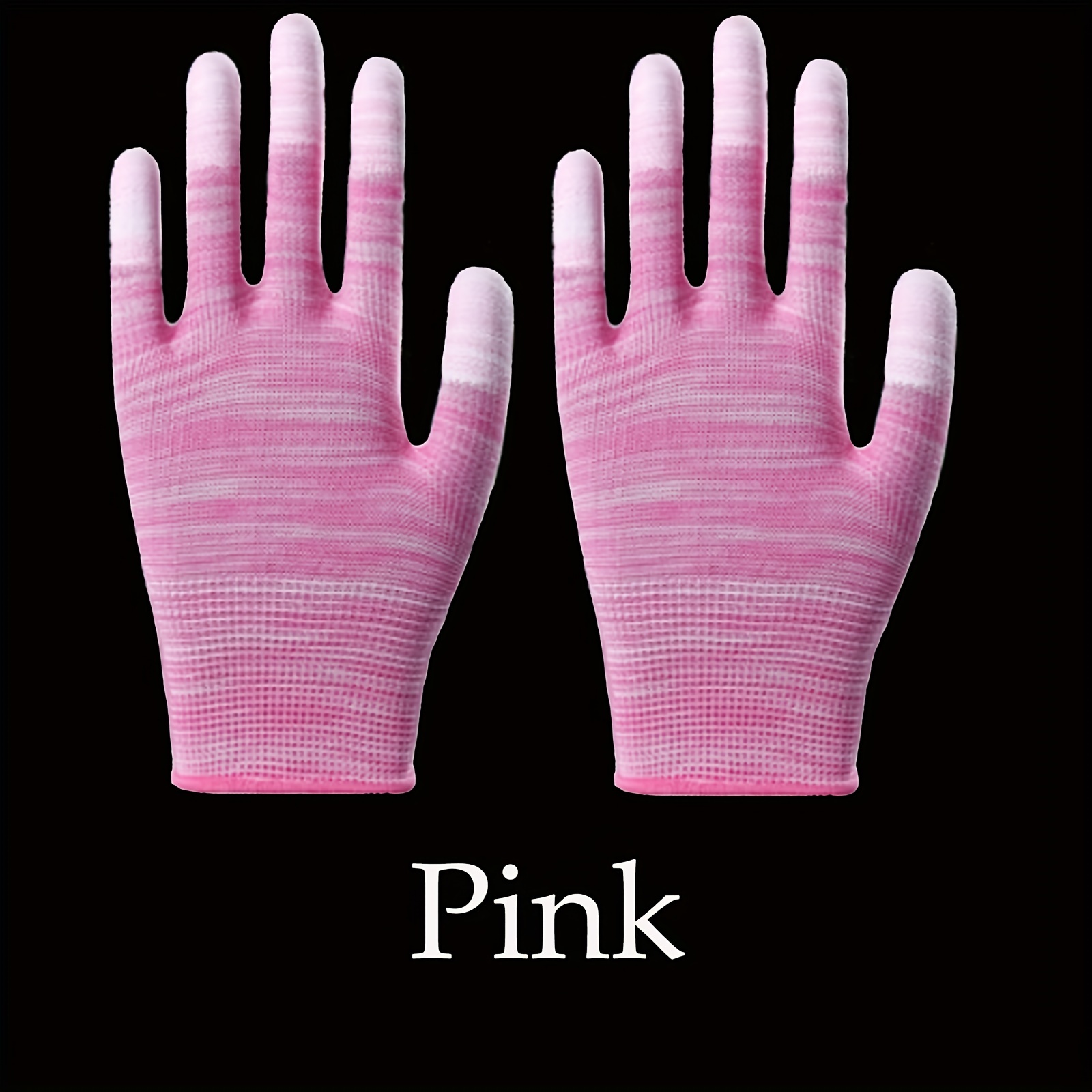 12 Paar bunte Gartenhandschuhe für Damen und Herren, beschichtete Fingerhandschuhe, PU-Nylon-Gartenhandschuhe, Outdoor-Schutzhandschuhe für die Arbeit