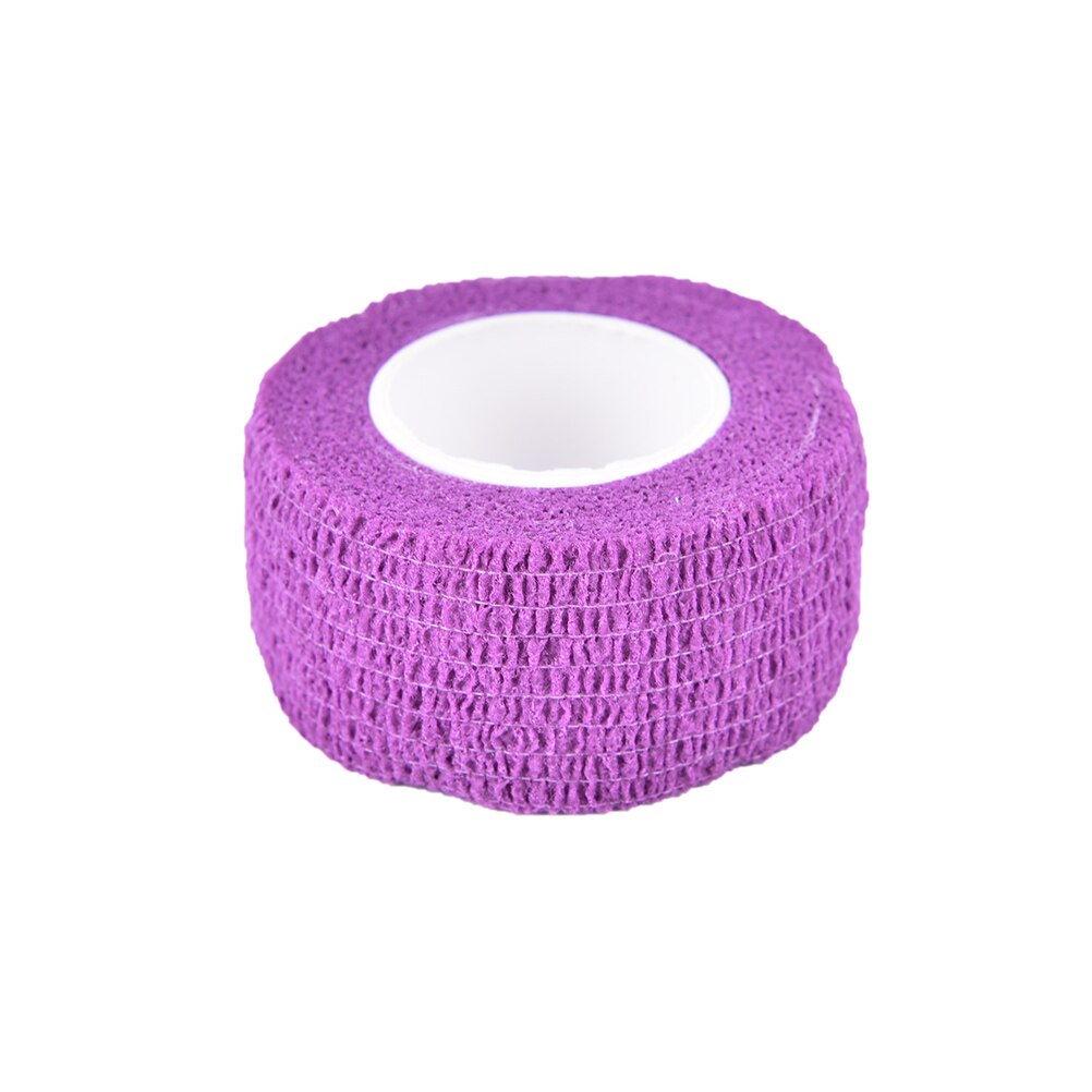 Auto-adhésif bâton pansement coton mélange élastique auto-adhésif adhérent cohésif enveloppement doigt pansement tendre bande 1 rouleau: Violet