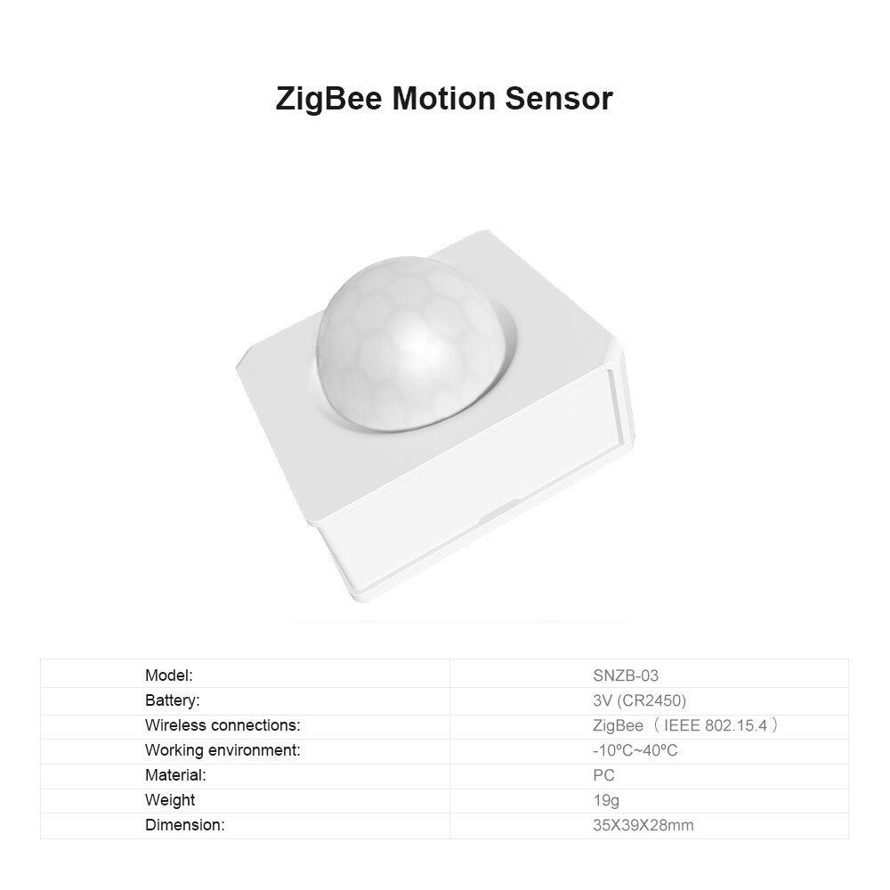 SONOFF SNZB 03 Zigbee Motion Sensor Human Body Sensor, Zigbee PIR Sensor, Work with SONOFF Zigbee Bridge, Smart Home Security