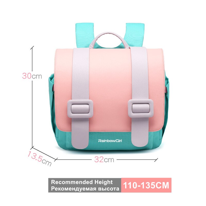 Populære campus skoletasker børn slik farve rygsække til primære studerende piger taske børn skoletaske rygsæk mochila: Grøn-lyserød