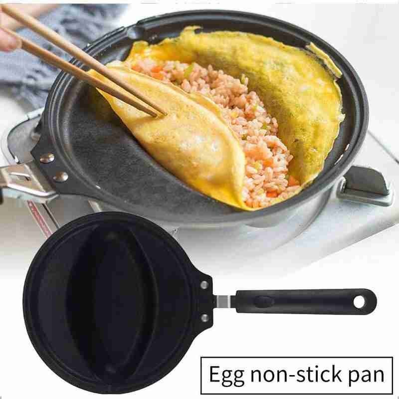 Non-stick Omelette Rice Pan Flat-bottomed Frying Pan Restaurant Egg Dumplings Liquid Omelet Rice Mold For Commercial Gas Stove