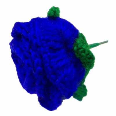 4 pieces/Lot Artificial flower Decoration Finished Yarn Manual DIY Crochet Thread Knit Valentine Girlfriends: Blue