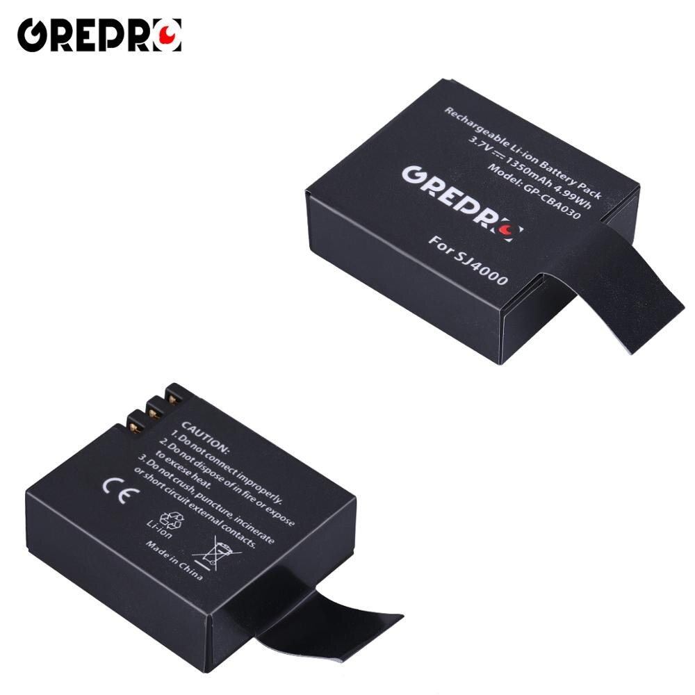 4 Pcs PG1050 SJ4000 sj5000 sj6000 sj7000 battery + LCD Dual charger for SJCAM SJ8000 SJ9000 M10 EKEN 4K H8 H9 GIT-LB101 GIT: 2x Battery