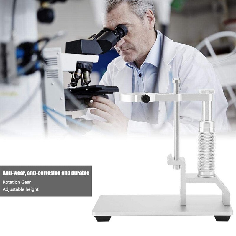 -Microscope Stand - Universal Digital Microscope Stand Adjustable Base Stand Holder, Microscope Bracket