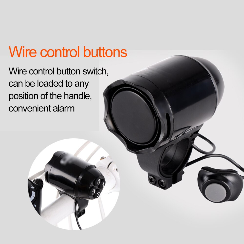 Waterdichte Loud Fietsen Elektrische Fiets Hoorn Wachtwoord Fietsstuur Ring Bell Veilig Waarschuwing Fietser Accessoires Speaker