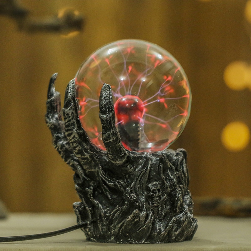 Nyhet elektrostatisk sfär ljus glas magisk plasma boll ljus skrivbordslampa touch elektrisk nattlampa jul