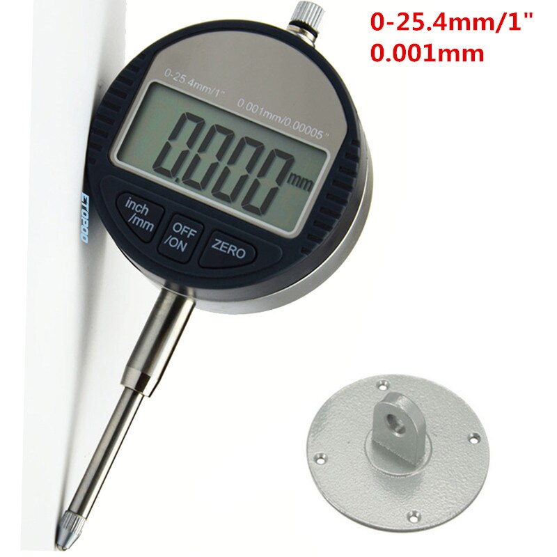 0-12.7mm/0-25.4mm 0.001mm digital indikator elektronisk mikrometer mikrometro urskive indikatormåler med  rs232 datalink til pc: 0-25.4 x 0.001mm