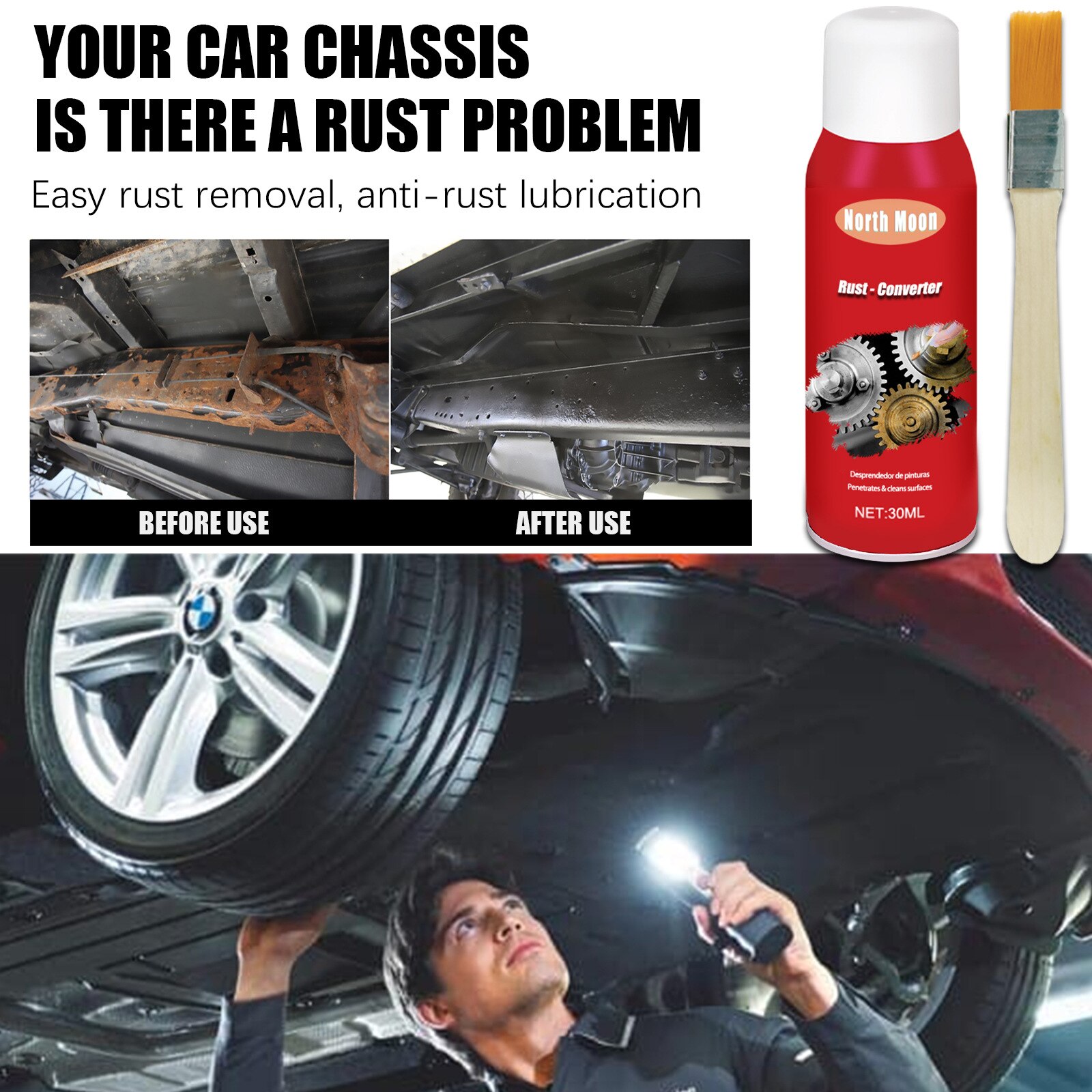 Car Rust Remover Rusts Inhibitor Rusts Remover Car Maintenance Cleaning Metal Surface Chrome Paint Metal Polish